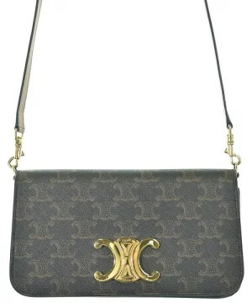 Celine Shoulder Bag Dark Brown All over pattern